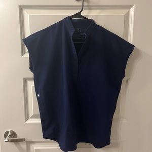 Figs Rafaela oversized scrub top - xxs navy blue